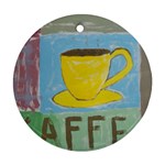 Kaffe Painting Round Ornament (Two Sides) Back