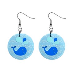 Playing In The Waves Mini Button Earrings by StuffOrSomething
