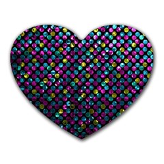 Polka Dot Sparkley Jewels 2 Mouse Pad (heart) by MedusArt