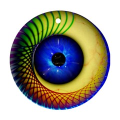 Eerie Psychedelic Eye Round Ornament by StuffOrSomething