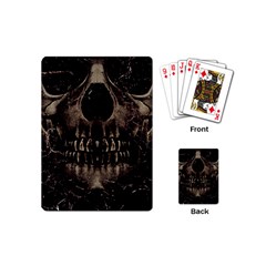 Skull Poster Background Playing Cards (mini) by dflcprints