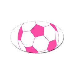 Soccer Ball Pink Sticker (oval) by Designsbyalex