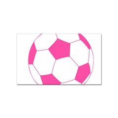 Soccer Ball Pink Sticker 100 Pack (rectangle) by Designsbyalex