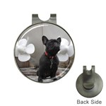French Bulldog Hat Clip with Golf Ball Marker Front