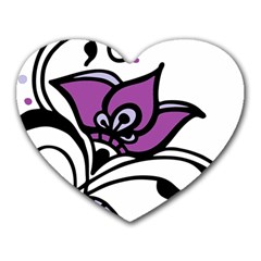 Awareness Flower Mouse Pad (heart) by FunWithFibro