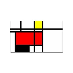 Mondrian Sticker (rectangle) by Siebenhuehner