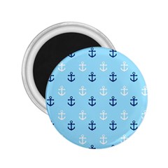 Anchors In Blue And White 2 25  Button Magnet by StuffOrSomething