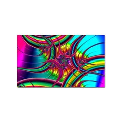 Abstract Neon Fractal Rainbows Sticker 100 Pack (rectangle) by StuffOrSomething
