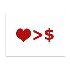 Love Is More Than Money A4 Sticker 10 Pack by dflcprints