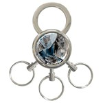 Feeling Blue 3-Ring Key Chain Front