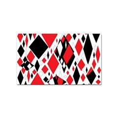 Distorted Diamonds In Black & Red Sticker (rectangle) by StuffOrSomething