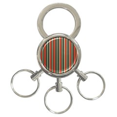 Festive Stripe 3-ring Key Chain by Colorfulart23