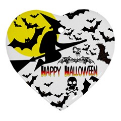Happy Halloween Collage Heart Ornament (two Sides) by StuffOrSomething