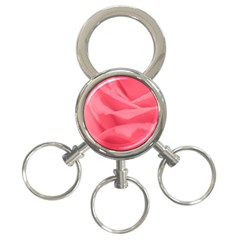 Pink Silk Effect  3-ring Key Chain by Colorfulart23