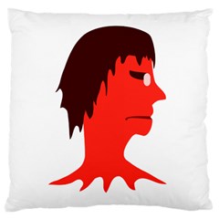 Monster With Men Head Illustration Large Cushion Case (single Sided)  by dflcprints