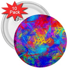 Colour Chaos  3  Button (10 Pack) by icarusismartdesigns
