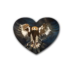 Golden Eagle Drink Coasters 4 Pack (heart)  by JUNEIPER07