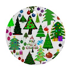 Oh Christmas Tree Round Ornament (two Sides) by StuffOrSomething