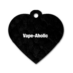 Vape Aholic Blk Snake  Dog Tag Heart (two Sided) by OCDesignss