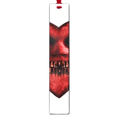Evil Heart Shaped Dark Monster  Large Bookmark by dflcprints