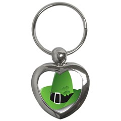 Irish Shamrock Hat152049 640 Key Chain (heart) by Colorfulart23