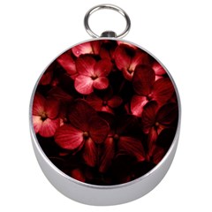Red Flowers Bouquet In Black Background Photography Silver Compass by dflcprints