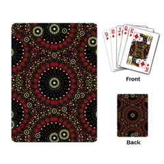 Digital Abstract Geometric Pattern In Warm Colors Playing Cards Single Design by dflcprints