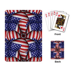 Modern Usa Flag Pattern Playing Cards Single Design by dflcprints