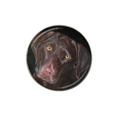 Inquisitive Chocolate Lab Golf Ball Marker (for Hat Clip) by LabsandRetrievers