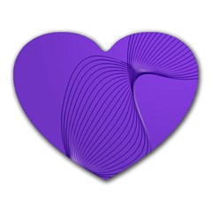 Twisted Purple Pain Signals Mouse Pad (heart) by FunWithFibro