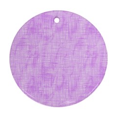 Hidden Pain In Purple Round Ornament (two Sides) by FunWithFibro