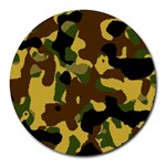 Camo Pattern  8  Mouse Pad (Round) Front
