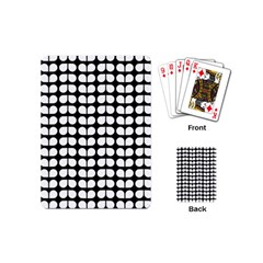Black And White Leaf Pattern Playing Cards (mini) by GardenOfOphir