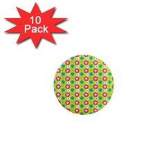 Cute Floral Pattern 1  Mini Button Magnet (10 Pack) by GardenOfOphir
