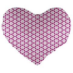 Cute Pretty Elegant Pattern 19  Premium Flano Heart Shape Cushion by GardenOfOphir