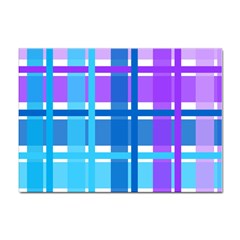 Blue & Purple Gingham Plaid A4 Sticker 10 Pack by StuffOrSomething