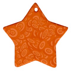 Orange Abstract 45s Star Ornament (two Sides) by StuffOrSomething