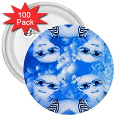Skydivers 3  Button (100 Pack) by icarusismartdesigns