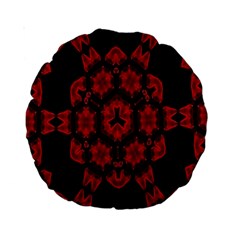 Red Alaun Crystal Mandala Standard 15  Premium Round Cushion  by lucia