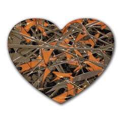 Intricate Abstract Print Mouse Pad (heart) by dflcprints
