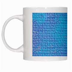 Textured Blue & Purple Abstract White Coffee Mug by StuffOrSomething