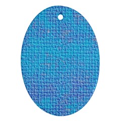 Textured Blue & Purple Abstract Oval Ornament (two Sides) by StuffOrSomething