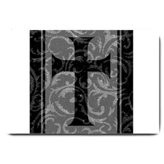 Goth Brocade Cross Large Door Mat by ArtistRoseanneJones