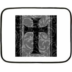 Goth Brocade Cross Mini Fleece Blanket (two Sided) by ArtistRoseanneJones