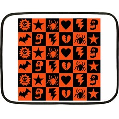 Goth Punk Checkers Mini Fleece Blanket (two Sided) by ArtistRoseanneJones