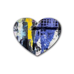 Urban Grunge Drink Coasters 4 Pack (heart)  by ArtistRoseanneJones