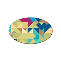 Scattered Pieces In Retro Colors Sticker Oval (10 Pack) by LalyLauraFLM