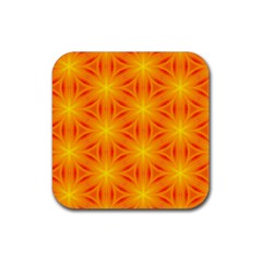 Cute Pretty Elegant Pattern Rubber Coaster (square)  by GardenOfOphir