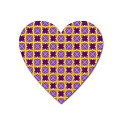 Cute Pretty Elegant Pattern Heart Magnet by GardenOfOphir