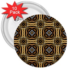 Faux Animal Print Pattern 3  Buttons (10 Pack)  by GardenOfOphir